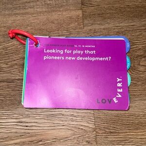 Lovevery Pioneer Play Kit Guide Instructions Book 16, 17, 18 months old baby